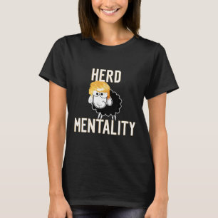 Herd Mentality Funny Sarcastic Blonde Sheep T-Shirt