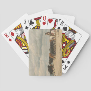 Herd of Cattle Beside the Sea (by Eugène Burnand) Playing Cards