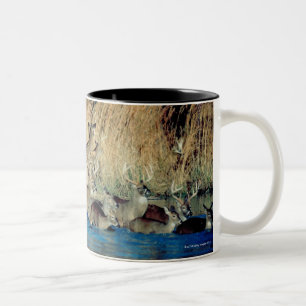 Herd of deer 2 Two-Tone coffee mug