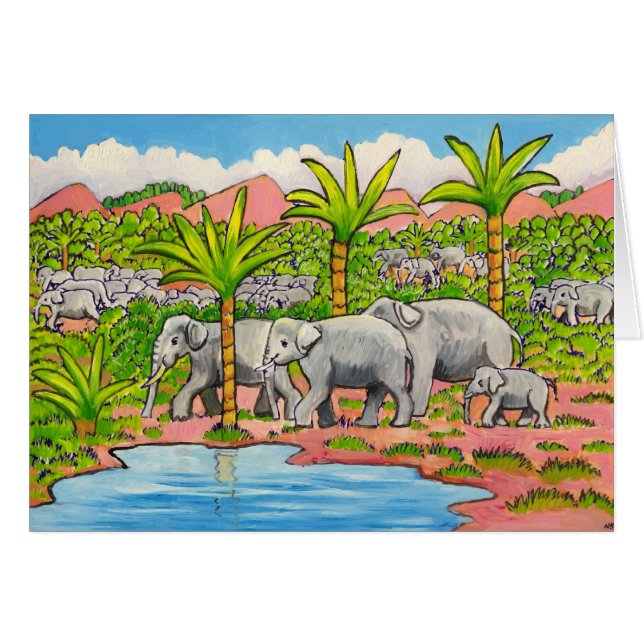 Herd of Elephants (Front Horizontal)