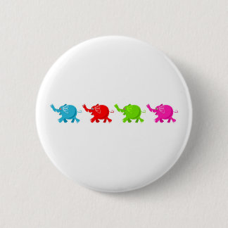 Herd of Elephants 6 Cm Round Badge