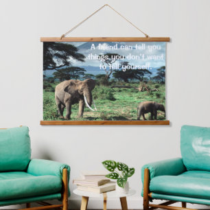 Herd of Elephants Hanging Tapestry
