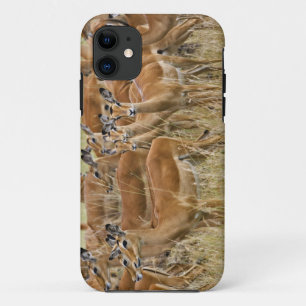 Herd of female Impala, Masai Mara, Kenya. iPhone 11 Case