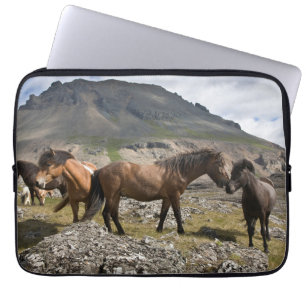 Herd Of Horses, Near Hofn, Iceland Laptop Sleeve