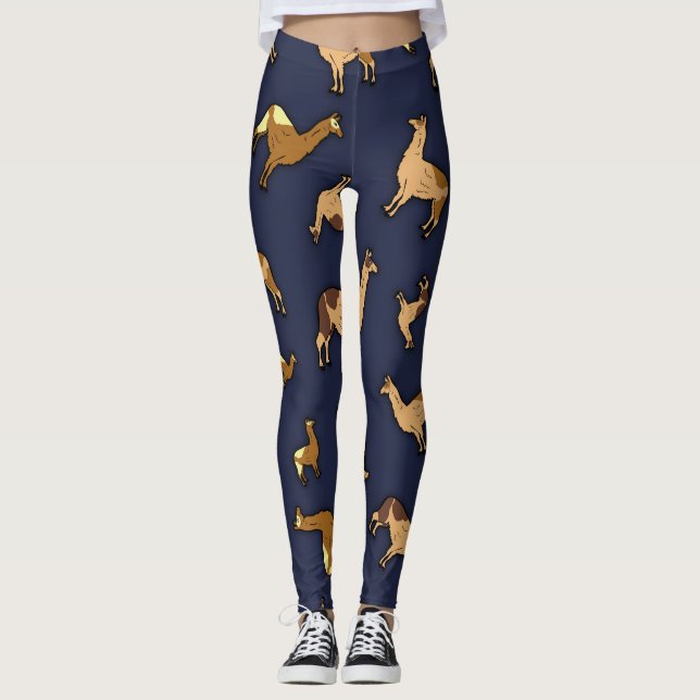 Herd of Llamas Design Leggings (Front)