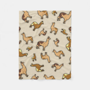 Herd of Llamas Fleece Blanket