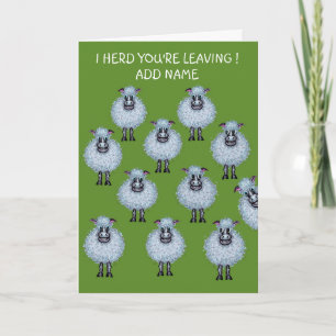 Herd of sheep leaving card