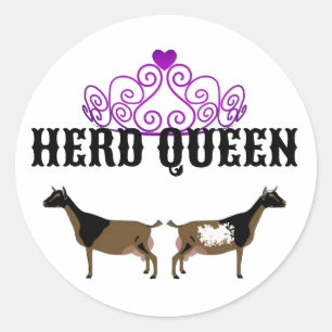 Herd Queen -  Nigerian Dwarf Goat Classic Round Sticker