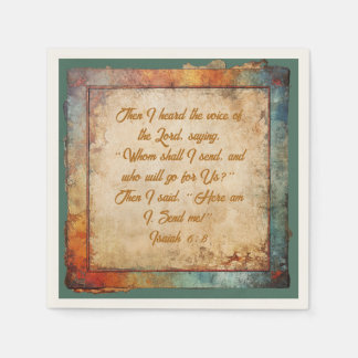 Here Am I, Lord – Rustic Party Napkins