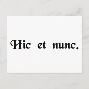 Here and now. postcard