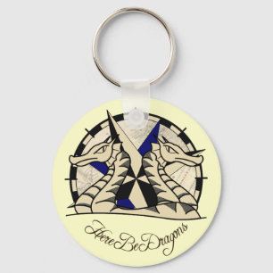 Here Be Dragons - Keyring