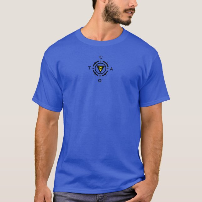 Here be Dragons (yellow splash chesty) T-Shirt (Front)
