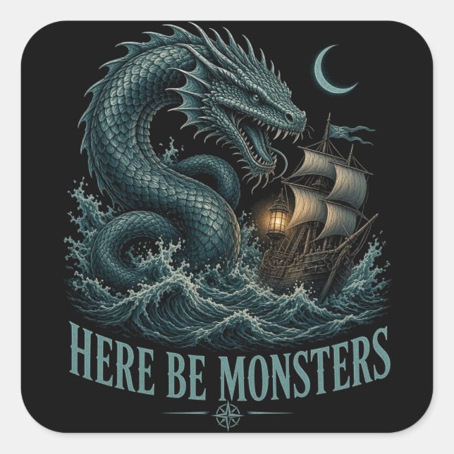Here Be Monsters Sticker (Front)
