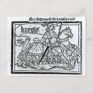 'Here Begynneth the Knightes Tale' Postcard