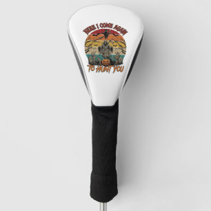 Here Come Again Grim Reaper Halloween Pumpkin_1 Golf Head Cover