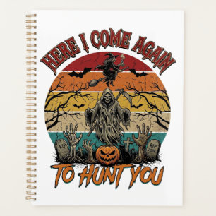 Here Come Again Grim Reaper Halloween Pumpkin_1 Planner