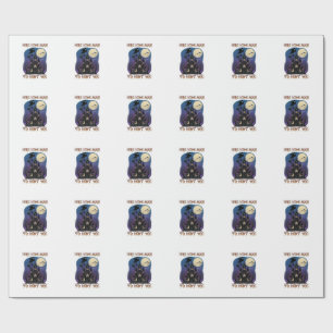 Here Come Again Haunted Castle Ghosts Moon Wrapping Paper