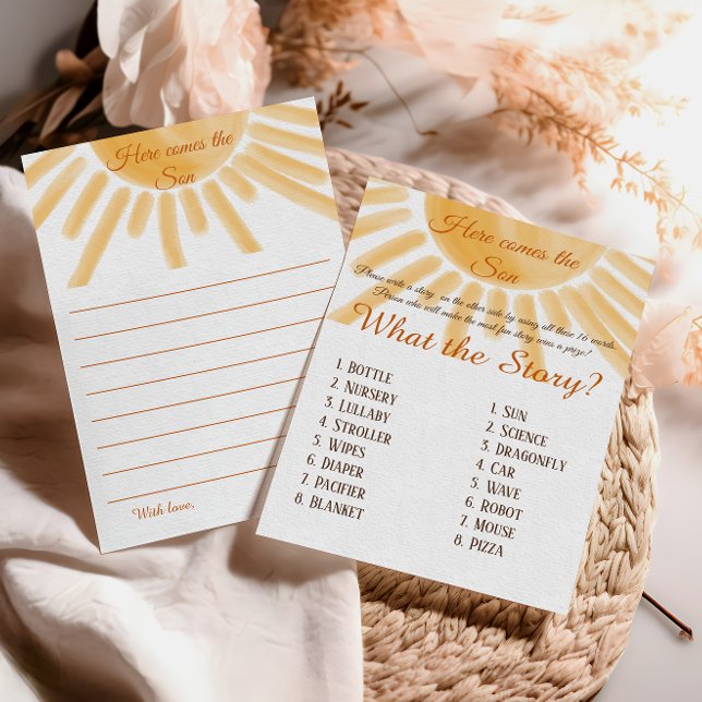 Here Come Sunshine Baby Shower What Story Game (Creator Uploaded)