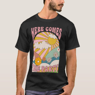 Here Come The Bride Groovy 70s Hippie Bachelorette T-Shirt