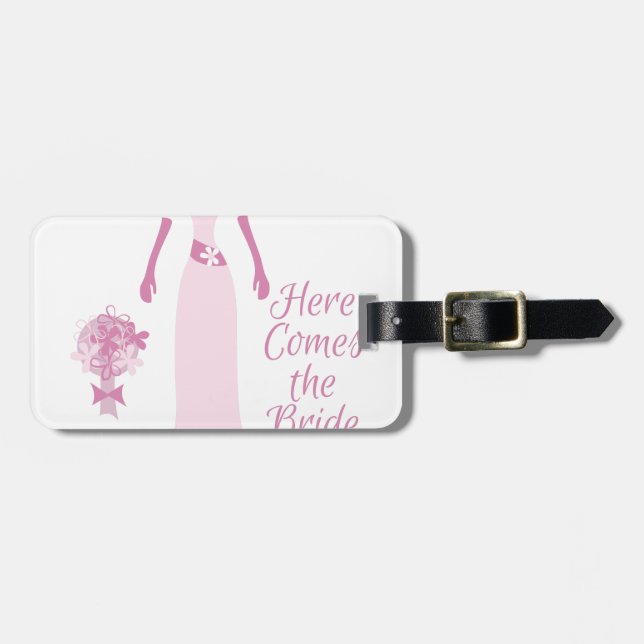 Here Come The Bride Luggage Tag (Front Horizontal)