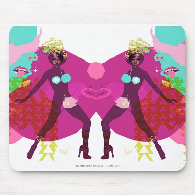 Here Come The Girls Mouse Mat (Front)