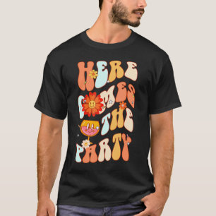 Here Come The Party Bride Groovy Bachelorette Matc T-Shirt