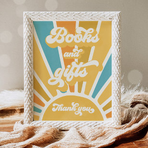 Here Come The Son Sun Baby Shower Books And Gifts Poster
