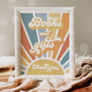 Here Come The Son Sun Baby Shower Books And Gifts Poster