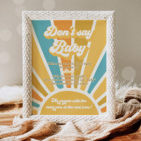 Here Come The Son Sun Baby Shower Don't Say Baby