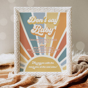 Here Come The Son Sun Baby Shower Don't Say Baby Poster