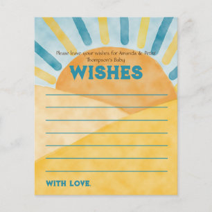 Here Comes Blue Ray Sunshine Baby Shower Wishes