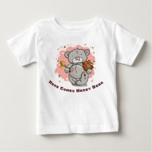 Here Comes Honey Bear and a Big Honey Pot  Baby T-Shirt