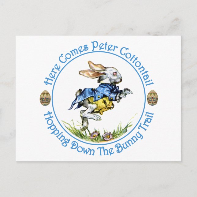 Here Comes Peter Cottontail Postcard (Front)