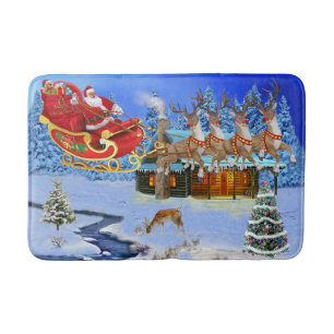HERE COMES SANTA CLAUS BATH MAT
