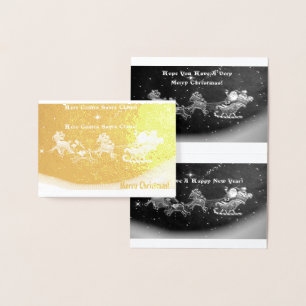 Here Comes Santa Claus! Christmas Foil Card