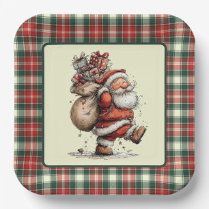 Here Comes Santa Claus  Paper Plate