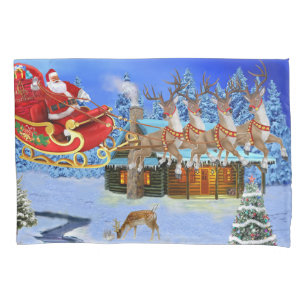 HERE COMES SANTA CLAUS PILLOWCASE