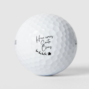 “Here Comes Santa Claus” with Sleigh & Reindeer Golf Balls