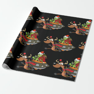 HERE COMES SANTA CLAUS WRAPPING PAPER