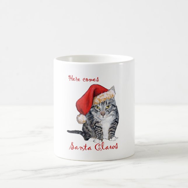 Here Comes Santa Claws! Coffee Mug (Center)