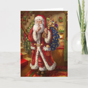 Here Comes Santa Holiday Card