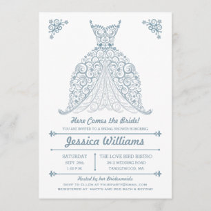 Here Comes the Bride! Bridal Shower Invitation