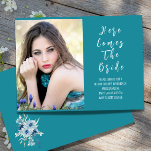 Here Comes The Bride Bridal Shower Invitation