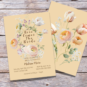 Here Comes The Bride,  Bridal Shower Invitation