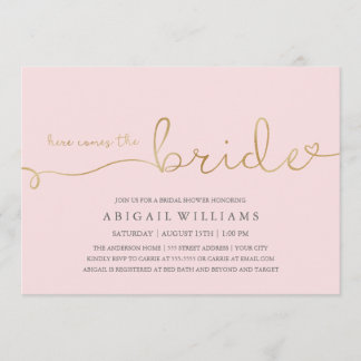 Here comes the bride dk -shower invitation