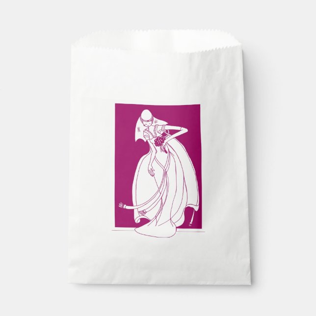 Here comes the Bride Favour Bags (Front)
