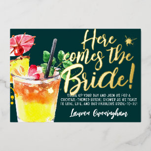 Here Comes the Bride Fun Cocktail Save the Date