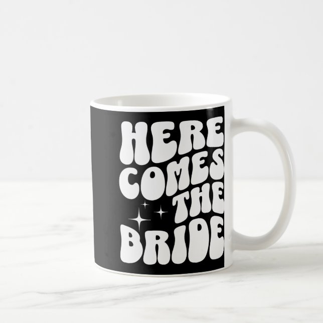Here Comes The Bride Groovy Bach Retro Bachelorett Coffee Mug (Right)
