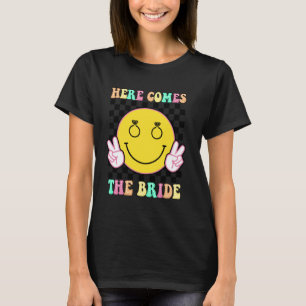 Here Comes The Bride Groovy Bachelorette Party Tea T-Shirt