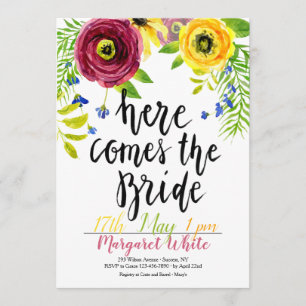 Here Comes the Bride Invitation